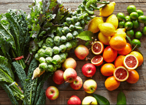 a group of fruits and vegetables on a wood surface Healthy Weight Loss Diets Southam