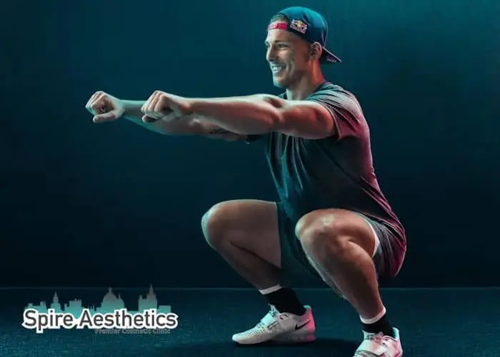 Image of man build leg muscle Southam through exercise