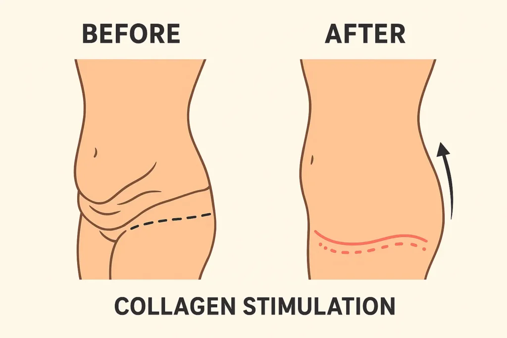 Before and after results for sagging skin after weight loss injections Southam